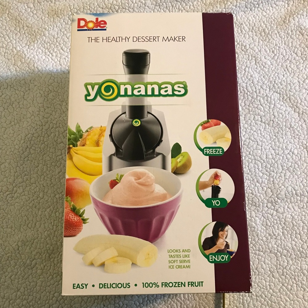 Dole Yonanas The Healthy Dessert Maker Frozen Fruit Soft Serve Machine Silver
